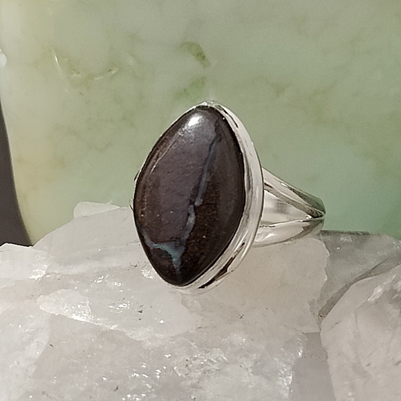 Boulder Opal Ring .925 Sz 7 - Picture 10 of 12